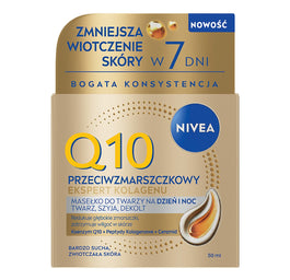 Nivea Q10 Przeciwzmarszczkowy Ekspert Kolagenu masełko do twarzy na dzień i noc 50ml