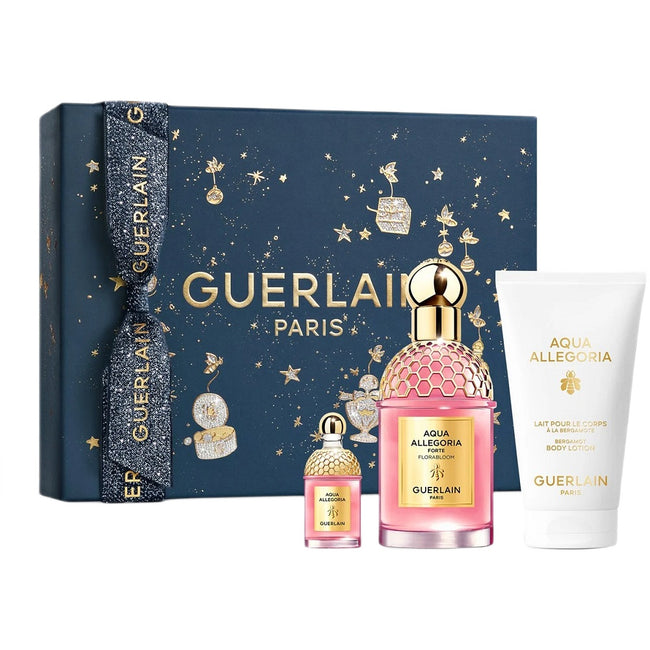Guerlain Aqua Allegoria Florabloom Forte zestaw woda perfumowana spray 75ml + balsam do ciała 75ml + miniatura wody perfumowanej 7.5ml