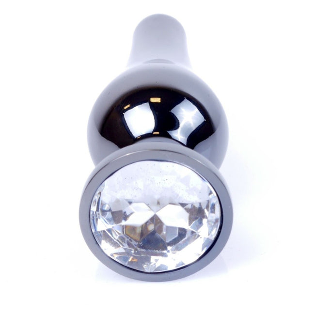 MyLove Butt Plug Collection Jewellery Dark Silver metalowy korek analny Clear