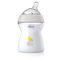 Chicco NaturalFeeling butelka plastikowa ze smoczkiem silikonowym przepływ średni 2m+ 250ml