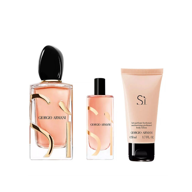 Giorgio Armani Si Intense zestaw woda perfumowana spray 100ml + balsam do ciała 50ml + woda perfumowana spray 15ml