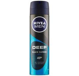 Nivea Men Deep Black Carbon Beat antyperspirant w sprayu z aktywnym węglem 150ml