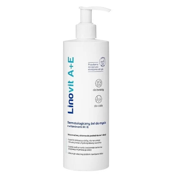 Ziołolek Linovit A+E dermatologiczny żel do mycia z witaminami A i E 400ml