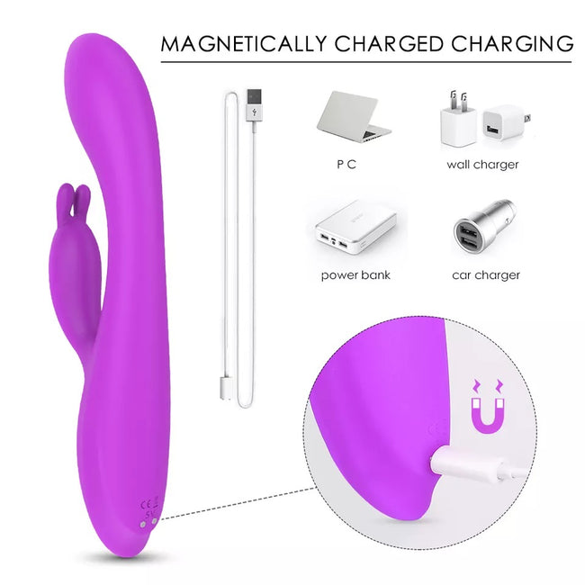 S-HANDE Naughty wibrator podgrzewany z 9 trybami wibracji Purple