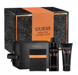 Guess Seductive Noir Homme zestaw woda toaletowa spray 100ml + żel pod prysznic 100ml + dezodorant spray 226ml + kosmetyczka