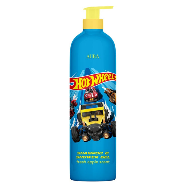 Aura Hot Wheels Shampoo & Shower Gel szampon i żel pod prysznic dla dzieci Fresh Apple 1000ml