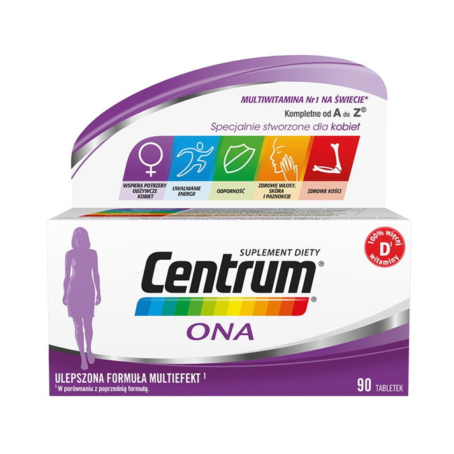 Centrum Ona witaminy i minerały dla kobiet suplement diety 90 tabletek