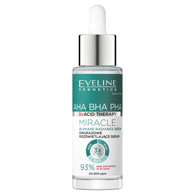 Eveline Cosmetics 3 x Acid Therapy dwufazowe rozświetlające serum 30ml