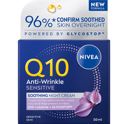 Nivea Q10 Anti Wrinkle Sensitive Revitalising Night Cream krem do twarzy 50ml