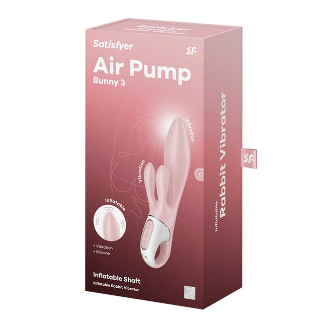 Satisfyer Air Pump Bunny 3 wibrator typu króliczek Rose