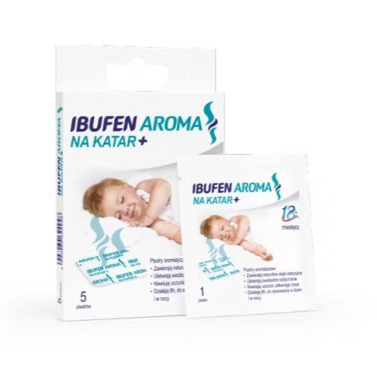 Ibufen Aroma na katar plastry nasączone olejkami eterycznymi ułatwiającymi oddychanie 5szt.