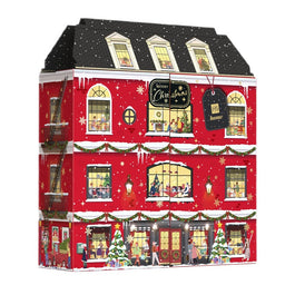 HiSkin Kamienica Kalendarz Adwentowy świeczki tealight 11x15ml + świeczki sojowe w słoiczkach 11x30ml + dyfuzor zapachowy 80ml + zapałki do świec