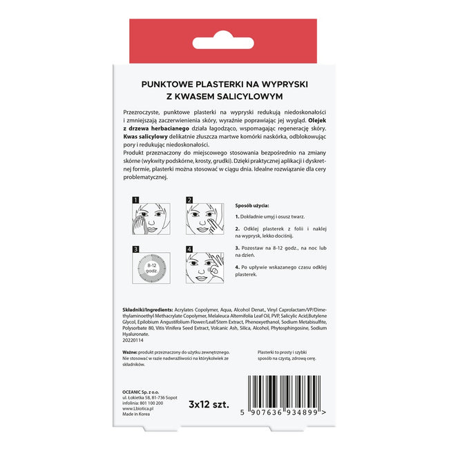 L'biotica Punktowe plasterki na wypryski 36szt.