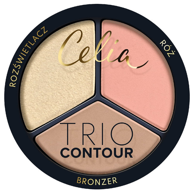Celia Trio Contour zestaw do konturowania twarzy w pudrze