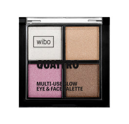 Wibo Quattro Multi-Use Glow Palette wielozadaniowa paleta rozświetlająca do twarzy i ciała 6g