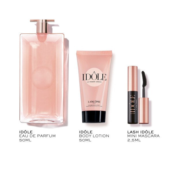 Lancome Idole zestaw woda perfumowana spray 50ml + balsam do ciała 50ml + Lash Idole Mini Mascara 2.5ml