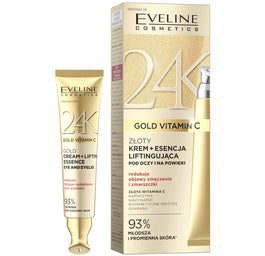 Eveline Cosmetics 24K Gold Vitamin C złoty krem + esencja liftingująca pod oczy i na powieki 15ml