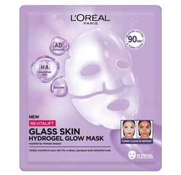 L'Oreal Paris Revitalift Filler Glass Skin rozświetlająco-nawilżająca maska hydrożelowa 25g