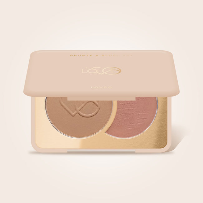 LOVRO Bronze & Blush Set prasowany bronzer i róż do modelowania twarzy 5g