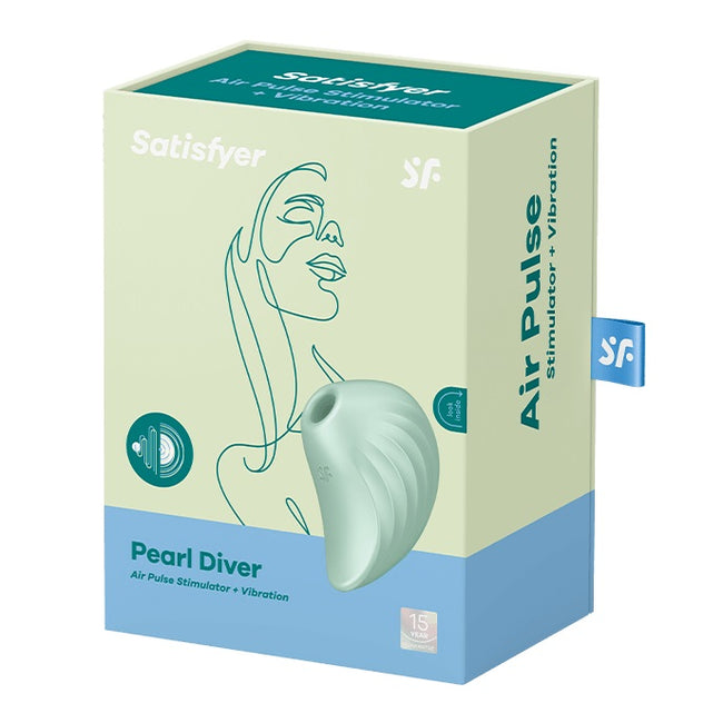Satisfyer Pearl Diver powietrzny stymulator łechtaczkowy z wibracjami Mint