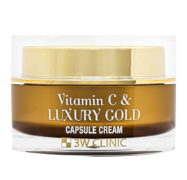 3W Clinic Vitamin C & Luxury Gold Capsule rozświetlający krem kapsułkowy do cery matowej i zmęczonej 55g