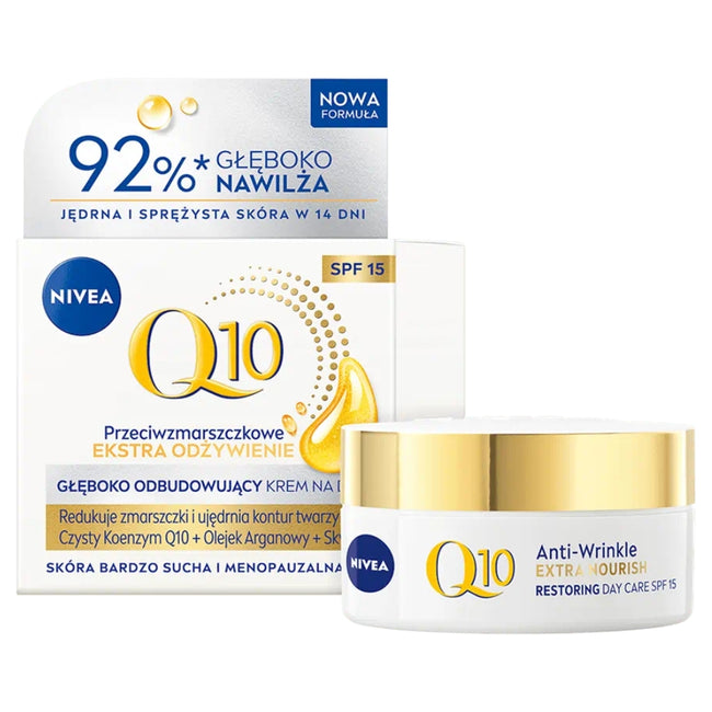 Nivea Q10 Ekstra Odżywienie przeciwzmarszczkowy krem na dzień SPF15 50ml