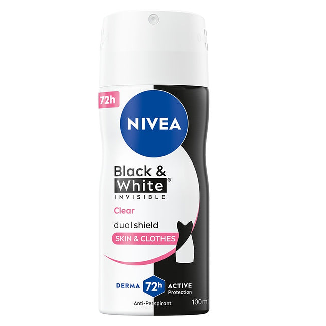 Nivea Black & White Invisible Clear antyperspirant spray 100ml