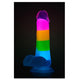 Blush Neo Elite Rainbow Rave dildo świecące w ciemności 16.5cm