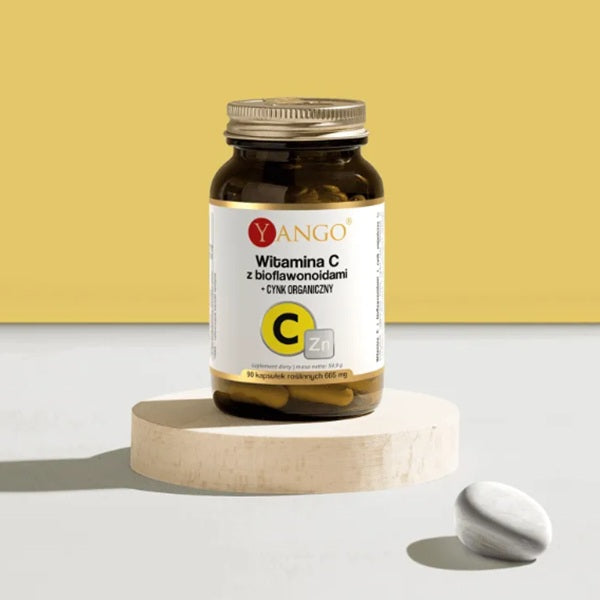 Yango Witamina C z bioflawonoidami + cynk organiczny suplement diety 90 kapsułek