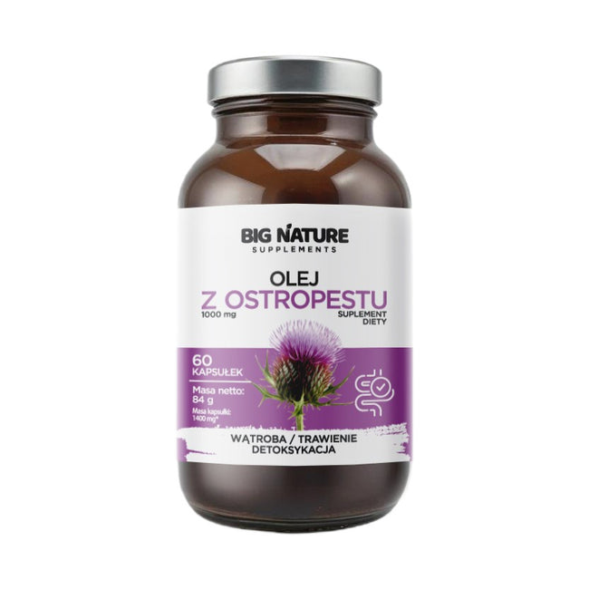 Big Nature Olej z ostropestu suplement diety 60 kapsułek