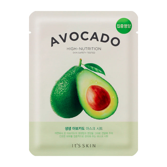 It's Skin The Fresh Avocado Mask Sheet zestaw maseczek w płachcie z wyciągiem z awokado 5x20g