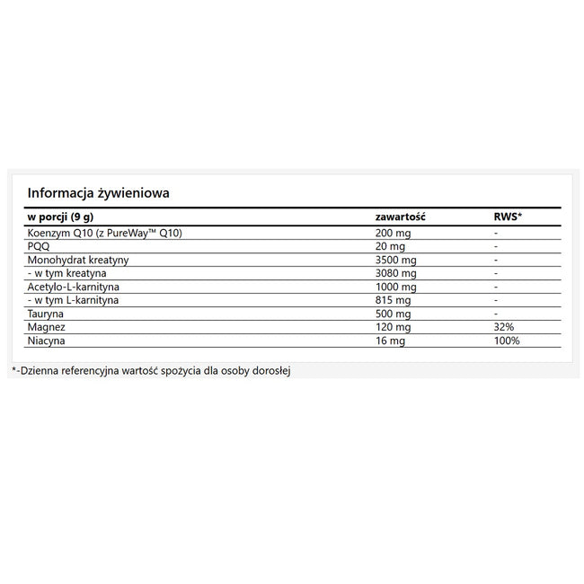 MZ PURE MitoCharge suplement diety w proszku Żurawina 270g