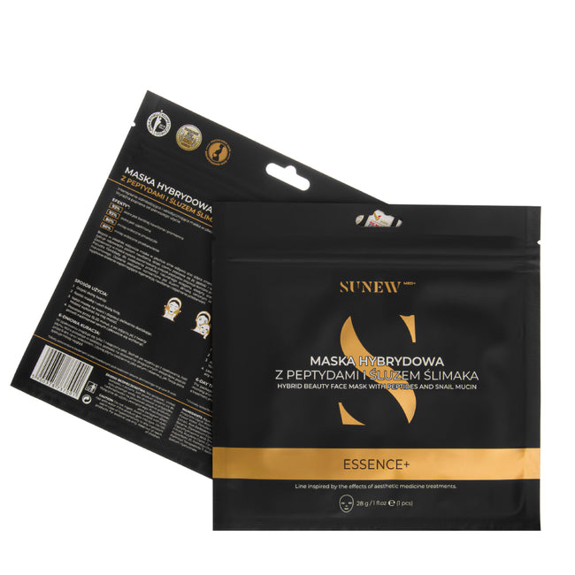 SunewMed+ Essence+ Hybrid Beauty Face Mask hybrydowa maska z peptydami i śluzem ślimaka 28g