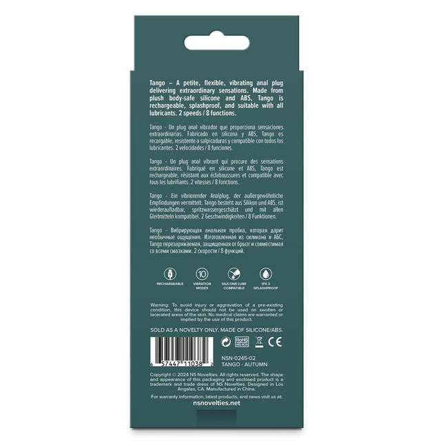 NS Novelties Lust-N-Dreams korek analny Tango Autumn