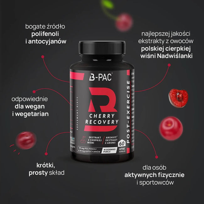 AronPharma B-PAC Cherry Recovery suplement diety 60 kapsułek