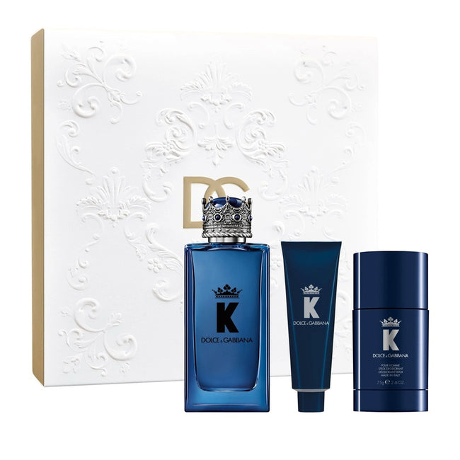 Dolce & Gabbana K by Dolce & Gabbana zestaw woda perfumowana spray 100ml + dezodorant sztyft 75g + żel pod prysznic 50ml