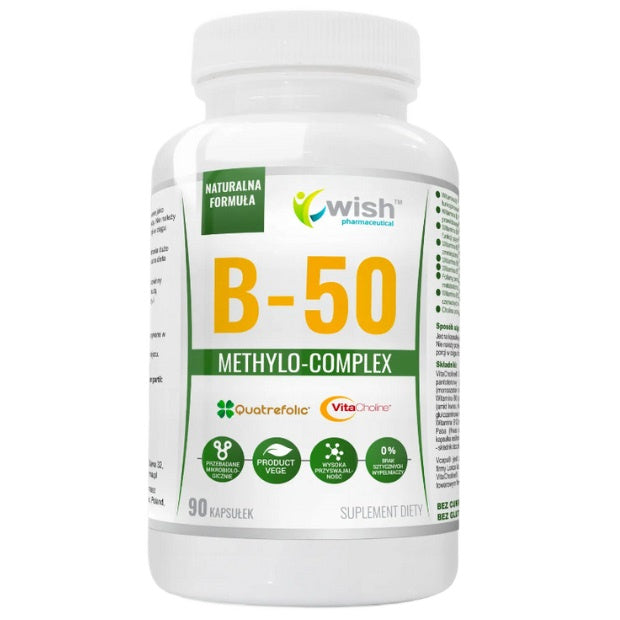 WISH Pharmaceutical B-50 Methylo-Complex suplement diety 90 kapsułek