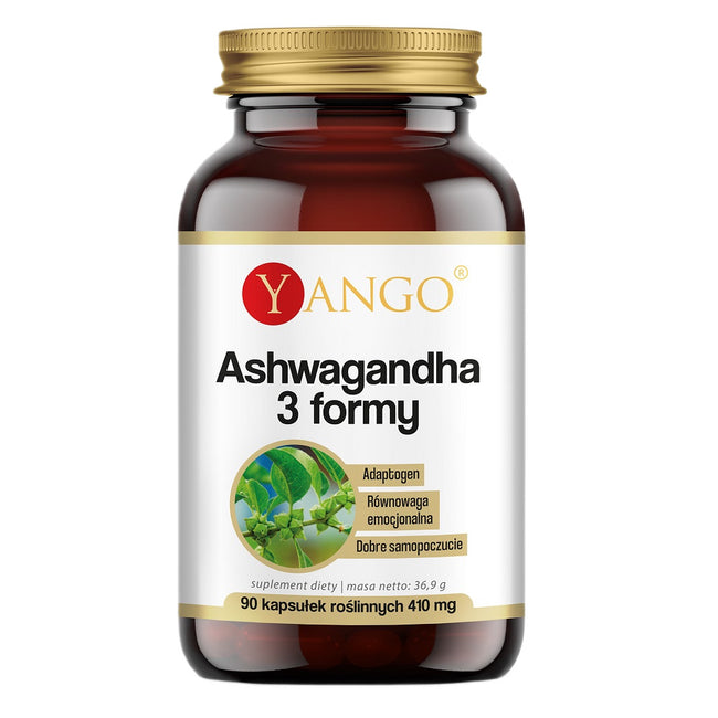 Yango Ashwagandha 3 formy suplement diety 90 kapsułek