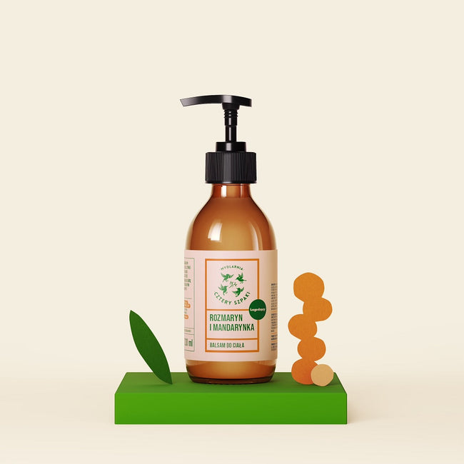 Mydlarnia Cztery Szpaki Łagodzący balsam do ciała Rozmaryn i Mandarynka 200ml