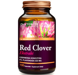 Doctor Life Red Clover Extract czerwona koniczyna 500mg suplement diety 100 kapsułek