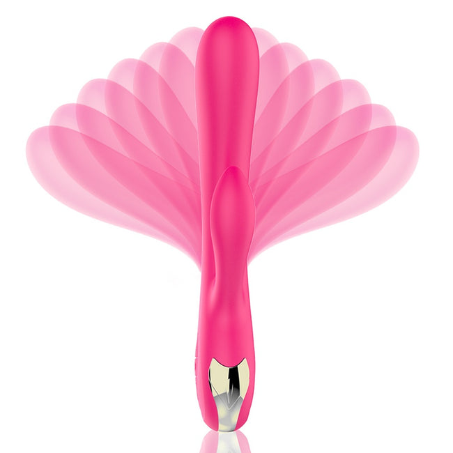 B-Series Fox Silicone Vibrator wibrator królik z możliwością regulacji natężenia pulsacji oraz funkcją grzania Pink