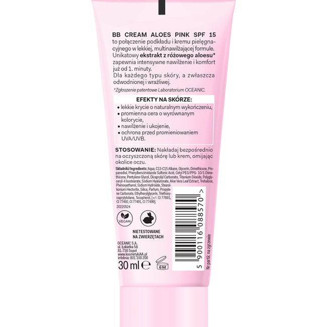 AA Aloes Pink multinawilżający krem BB 30ml
