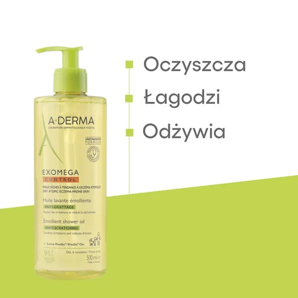 A-Derma Exomega Control olejek emolientowy pod prysznic 500ml