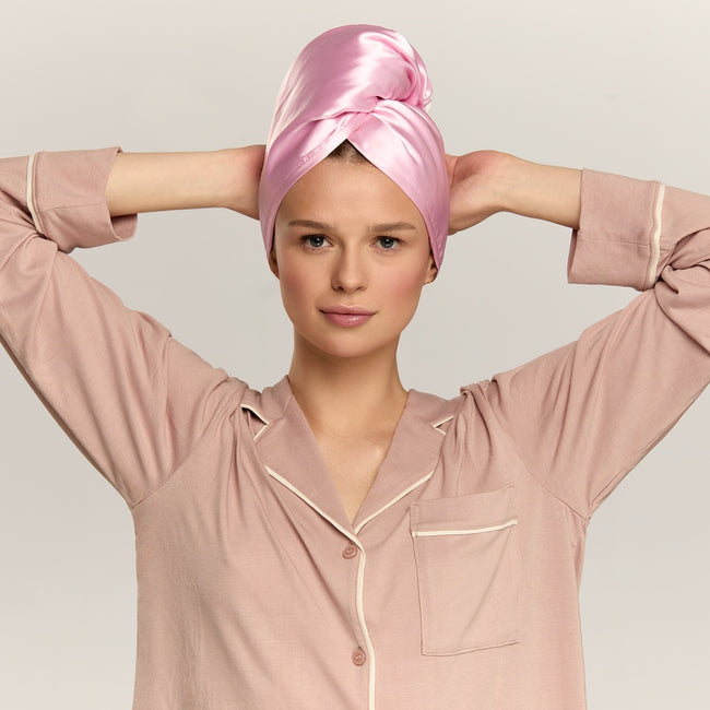 Glov Sport & Satin Hair Towel Wrap superchłonny dwustronny turban do włosów Pink