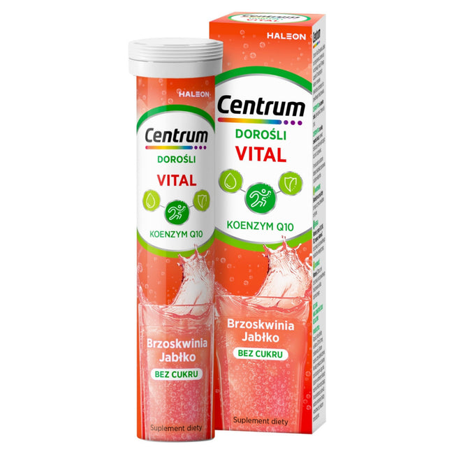 Centrum Vital Dorośli suplement diety brzoskwiniowo-jabłkowy 20 tabletek musujących