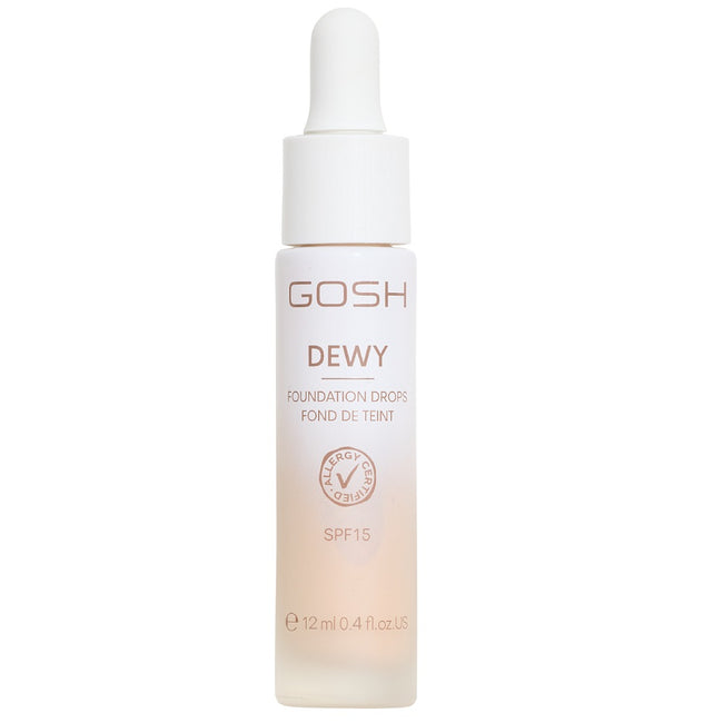 Gosh Dewy Foundation Drops rozświetlający podkład w kroplach