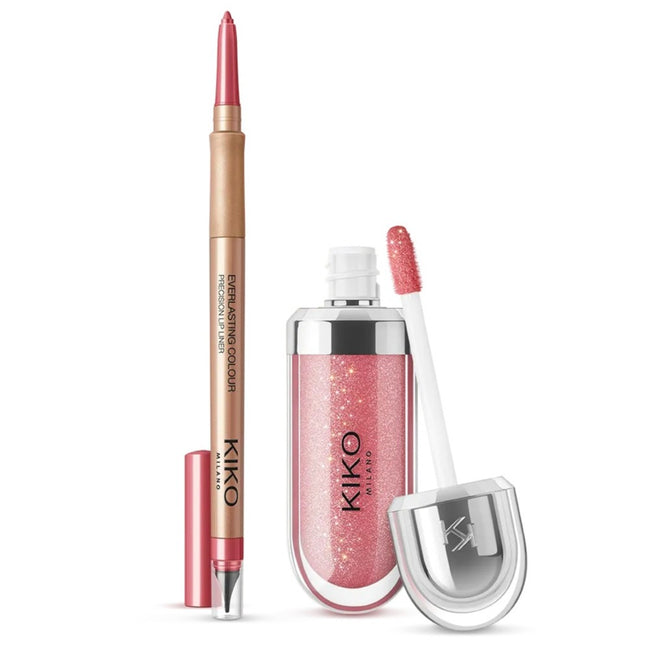 KIKO Milano Lip Combo Set zestaw nawilżający błyszczyk i dopasowana konturówka