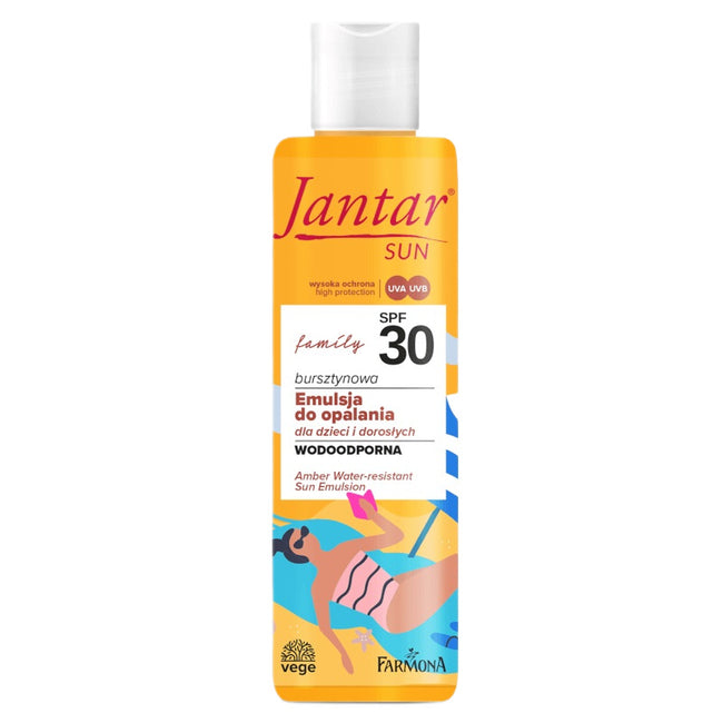 Farmona Jantar Sun bursztynowa wodoodporna emulsja do opalania family SPF30 200ml