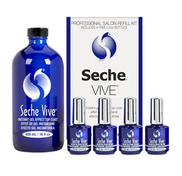 Seche Vive zestaw szybkoschnący lakier nawierzchniowy 480ml + 4x14ml