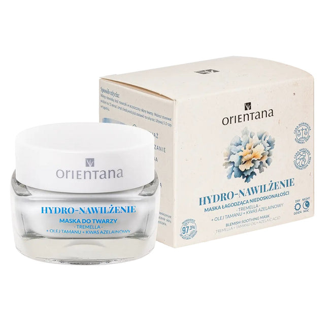 ORIENTANA Hydro-Nawilżenie maseczka łagodząca niedoskonałości Tremella Olej Tamanu Kwas Azelainowy 50ml
